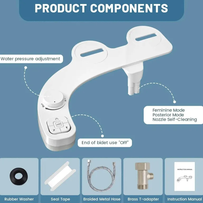 Selbstreinigendes Bidet mit Doppeldüse – Hygienisches Badezimmer-Upgrade