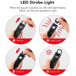 Selbstverteidigungsalarm-Schlüsselanhänger - Persönliches Sicherheitswarngerät