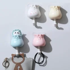 Süßer Katzen-Wandhaken – Entzückender klebriger Organizer