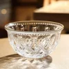 Servierschüssel aus geprägtem Glas – dekorative Schale