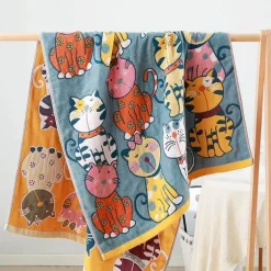 Süßes Katzen-Badetuch – schnelltrocknendes, saugfähiges Handtuch