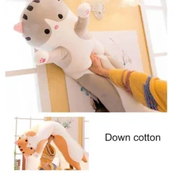 Süßes Katzenplüschkissen - Weiches langes Katzenkissen