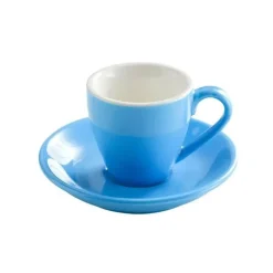 Set aus Espressotasse und Untertasse aus Keramik – 80 ml Kaffee-/Teetasse aus Porzellan
