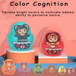 Set aus ineinander stapelbaren Matroschka-Puppen – buntes Lernspielzeug für Kinder