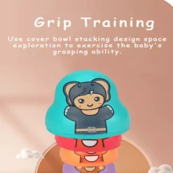 Set aus ineinander stapelbaren Matroschka-Puppen – buntes Lernspielzeug für Kinder