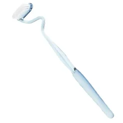 S-förmige, vertikale Zahnbürste mit weichen Borsten – ergonomisches Mundpflegewerkzeug