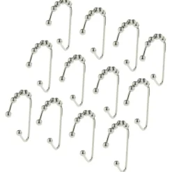 Shower Curtain Hooks - Stylish Easy Bathroom Accessories for Quick Use