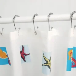 Shower Curtain Hooks - Stylish Easy Bathroom Accessories for Quick Use