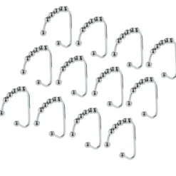 Shower Curtain Hooks - Stylish Easy Bathroom Accessories for Quick Use
