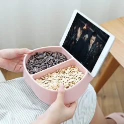 Süßigkeiten-Nuss-Box mit Telefonhalter – Kreativer Snack-Organizer