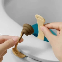 Silicone Toilet Lid Lifter - Fun Poop Shaped Tool