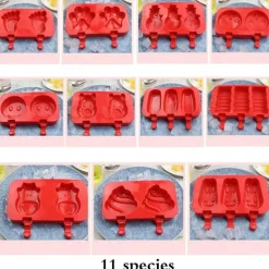 Silikon-Eisformen-Set mit Kaninchenmotiv – Eismaschine mit Holzstäbchen
