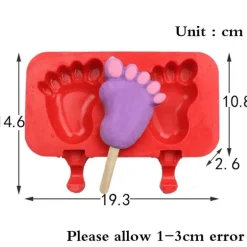 Silikon-Eisformen-Set mit Kaninchenmotiv – Eismaschine mit Holzstäbchen