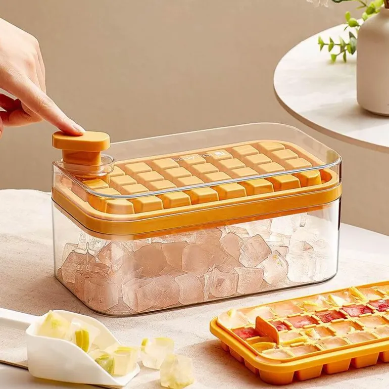 Silikon-Eiswürfelschale – Schnellverschluss-Eiswürfelbereiter