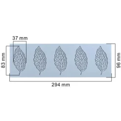Silikonform mit Korallenzweig und Blättern für Kuchen- und Schokoladendekoration