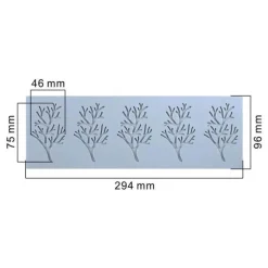 Silikonform mit Korallenzweig und Blättern für Kuchen- und Schokoladendekoration