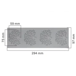 Silikonform mit Korallenzweig und Blättern für Kuchen- und Schokoladendekoration