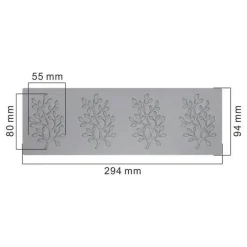 Silikonform mit Korallenzweig und Blättern für Kuchen- und Schokoladendekoration