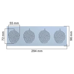 Silikonform mit Korallenzweig und Blättern für Kuchen- und Schokoladendekoration