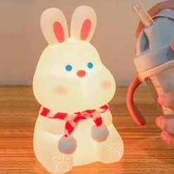 Silikon-Kaninchen-Nachtlicht - Süße Kinderlampe