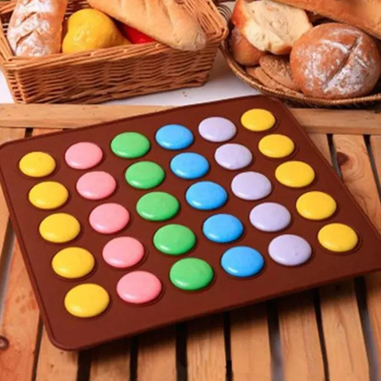 Silikon-Macaron-Matte - Backblech mit 30 Mulden für Gebäck