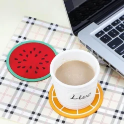 Silikon-Obstuntersetzer - 5er-Set Getränkeuntersetzer