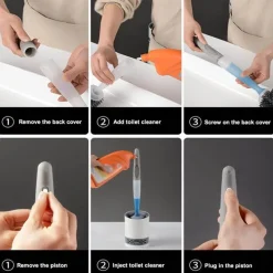 Silikon-Toilettenbürste mit Seifenspender – Sanftes Reinigungswerkzeug