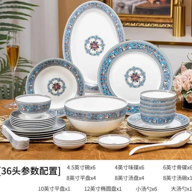 Silk Road Kaffee- und Teeservice – Elegantes Teegeschirr mit Tassen, Tellern und Essgeschirr