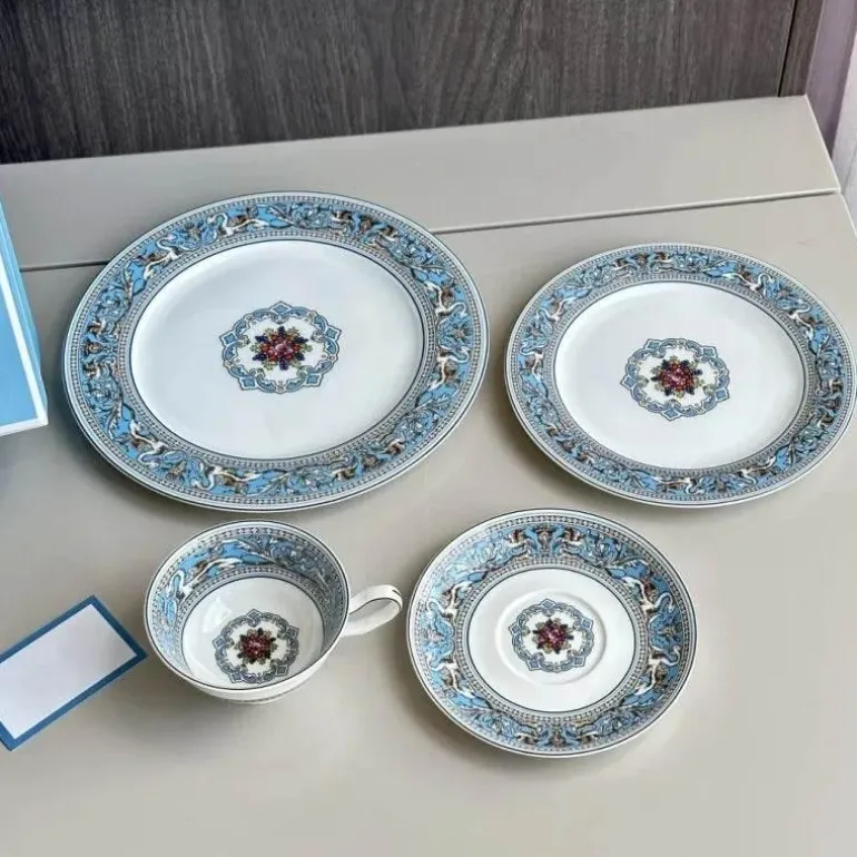 Silk Road Kaffee- und Teeservice – Elegantes Teegeschirr mit Tassen, Tellern und Essgeschirr