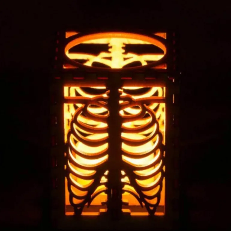 Skeleton Lamp Shade - Creepy Halloween Decor