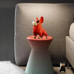 Skulptur einer Französischen Bulldogge – Dekoratives Kunstwerk für Zuhause