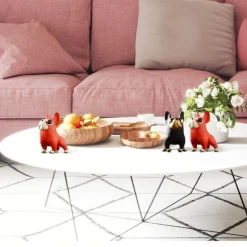 Skulptur einer Französischen Bulldogge – Dekoratives Kunstwerk für Zuhause