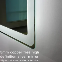 Smarter LED-Bluetooth-Badezimmerspiegel – Rahmenloses Design