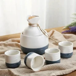 Snowflake Sake Set - Elegante Weißweingläser