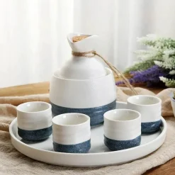 Snowflake Sake Set - Elegante Weißweingläser