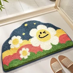 Soft Absorbent Bath Mat - Meadow Tufted Bathroom Rug