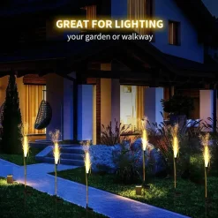 Solar Gartenleuchten - Wasserdichte dekorative Schilflichter