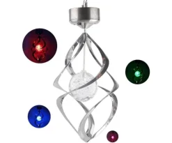 Solar LED Wind Chimes - Color-Changing Decorative Lights