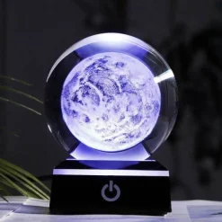 Solar System Crystal Globe Lamp - Planetary Night Light