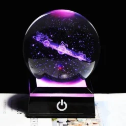 Solar System Crystal Globe Lamp - Planetary Night Light