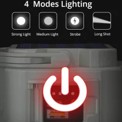 Solarbetriebene wiederaufladbare Campinglaterne – LED-Explorer-Licht für den Außenbereich