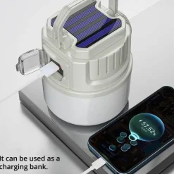 Solarbetriebene wiederaufladbare Campinglaterne – LED-Explorer-Licht für den Außenbereich