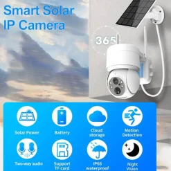 Solarbetriebene WLAN-Überwachungskamera – IP-Kamera für den Außenbereich