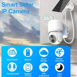 Solarbetriebene WLAN-Überwachungskamera – IP-Kamera für den Außenbereich