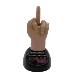 Solarbetriebenes Mittelfinger-Auto-Armaturenbrett-Dekor – lustiges Auto-Accessoire