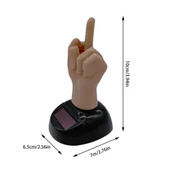 Solarbetriebenes Mittelfinger-Auto-Armaturenbrett-Dekor – lustiges Auto-Accessoire