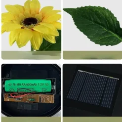 Solar-Gartenleuchten – wasserdichtes, dekoratives Sonnenblumen-Design