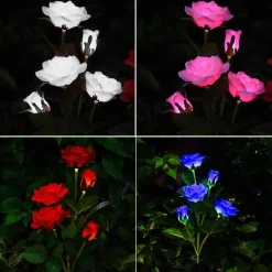 Solar-LED-Rosenlicht – dekorative Garten-Akzent-Außenbeleuchtung