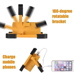 Solar-Powerbank mit LED-Licht – Tragbares Camping-Ladegerät