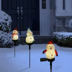 Solar-Schneemann-Weihnachtsdekoration – Weihnachtslicht für draußen